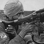 Between a rock and a hard place.

People in India had been protesting against British rule for some time before WW2. German's took advantage of this and some Sikhs (usually but not exclusively ex war prisoners) fought against the British side. Here is an image of one such person in a German uniform.

Before we judge I think we need to consider the context of those times. The policy of "an enemy of an enemy is a friend of mine" is one commonly used, even by those, perceived to be advanced, western societies today. You can be pretty sure Sikhs were totally unaware of the heinous crimes that were taking place against the Jewish communities of Europe under Hitler. I imagine it was simply a case of fighting an occupying force for many such people.

I think incidents like the Jallianwallah Bagh massacre at Amritsar did not help endear the British overlords to many Sikhs.