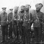 Sikhs in France showing their kirpans