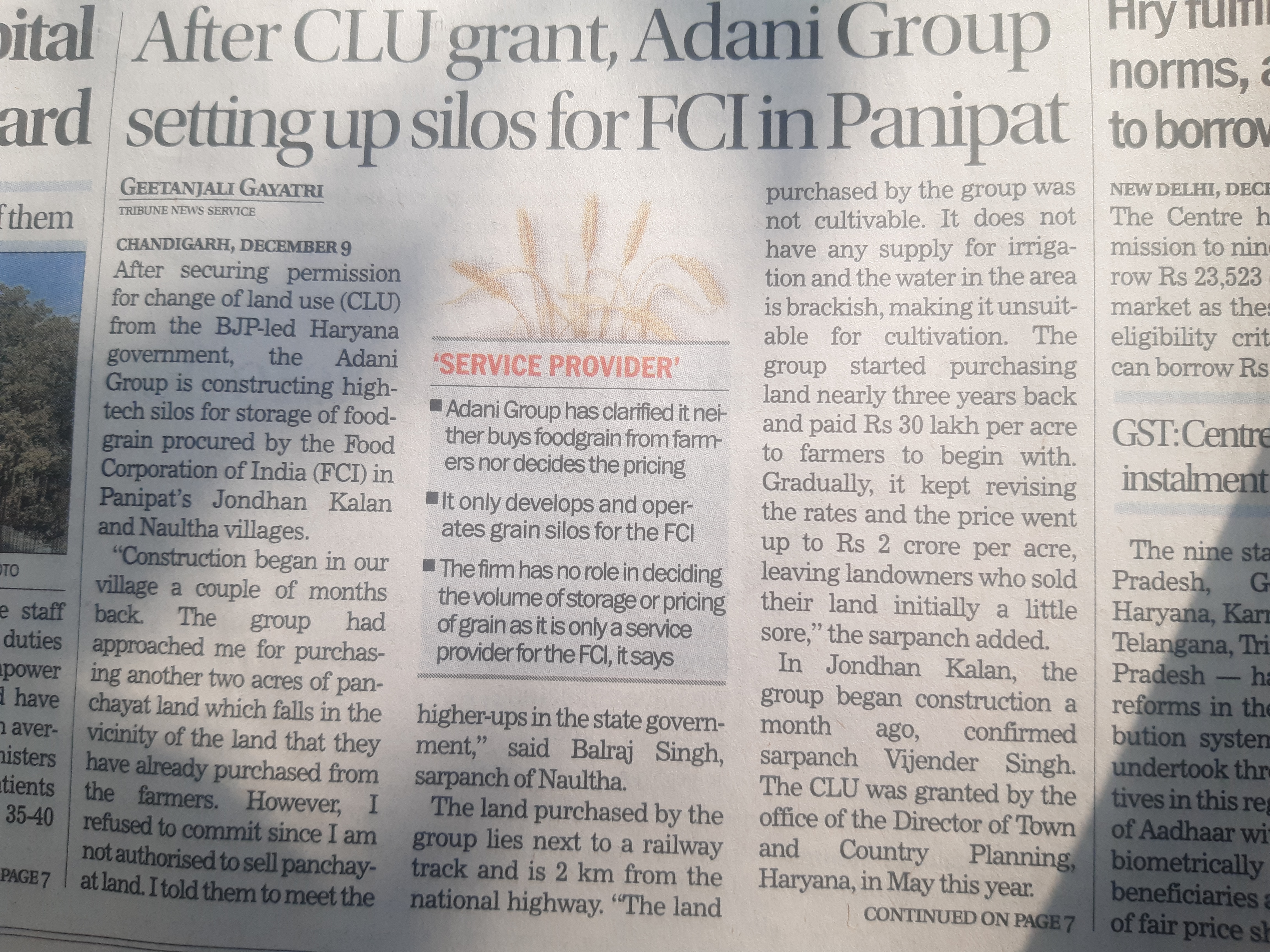 20201210_093249 News in Tribune about Adani Silos.jpg