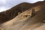 View of Sandy mountains ahead of sarchu on Manali Leh route.jpg