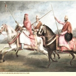 Sardars and Horses

ਕੋਟ ਤੁਰੰਗ ਕੁਰੰਗ ਸੇ ਕੂਦਤ ਪਉਨ ਕੇ ਗਉਨ ਕਉ ਜਾਤ ਨਿਵਾਰੇ ॥
kot turang kurang se soodat paun ke gaun kau jaat nivaare||
With millions of horses galloping like deer, moving faster than the wind.

Sri Dasam Granth