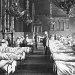 Injured Indian soldiers of the British Army at the Brighton Pavilion, converted into a military hospital, 1915. Photograph: Hulton Archive/Getty Images


It was one of the happy ideas of the war - due, it is said, to the suggestion of the king - to house the wounded Indian soldiers in the Brighton Pavilion. That product of the bizarre imagination of King George the Fourth, after the interval of a century, played a really useful part in making our eastern soldiers feel at home. No one who ever visited the pavilion while it was an Indian hospital will forget the strange look of those huge saloons, with their faded oriental decorations in gilt, crimson and looking-glass, full of dark men from all the Indian races recovering from their wounds got on the fields of France. It was the most eerily foreign scene to be found in England.

http://www.guardian.co.uk/world/2008/nov/11/first-world-war-foreign-nationals-fighting