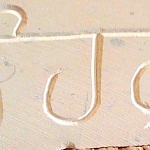 Waheguru letter cutting in limestone