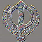 khanda of khandas embossed