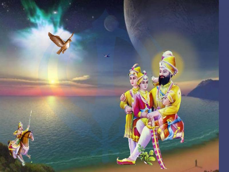 Guru Gobind Singh and the Sahibzahdey in Space