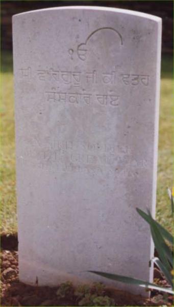WWI Sikh grave in France.
